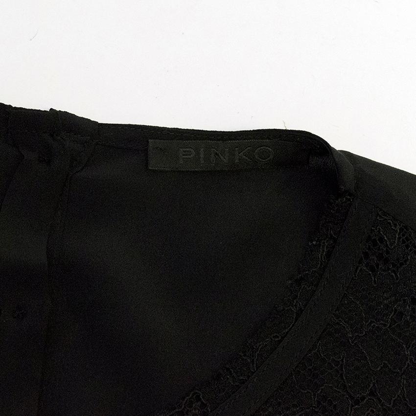 Pinko Black Lace Tunic with pink slip underdress