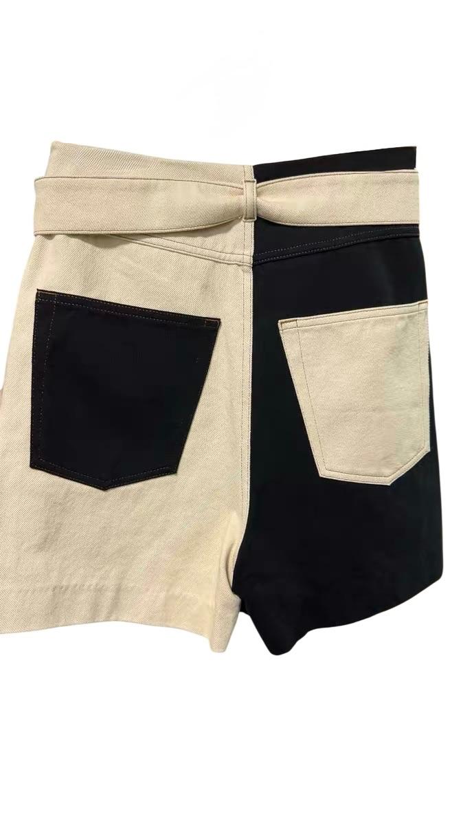 NANUSHKA Dyna Organic Cotton Denim Patchwork Skirt