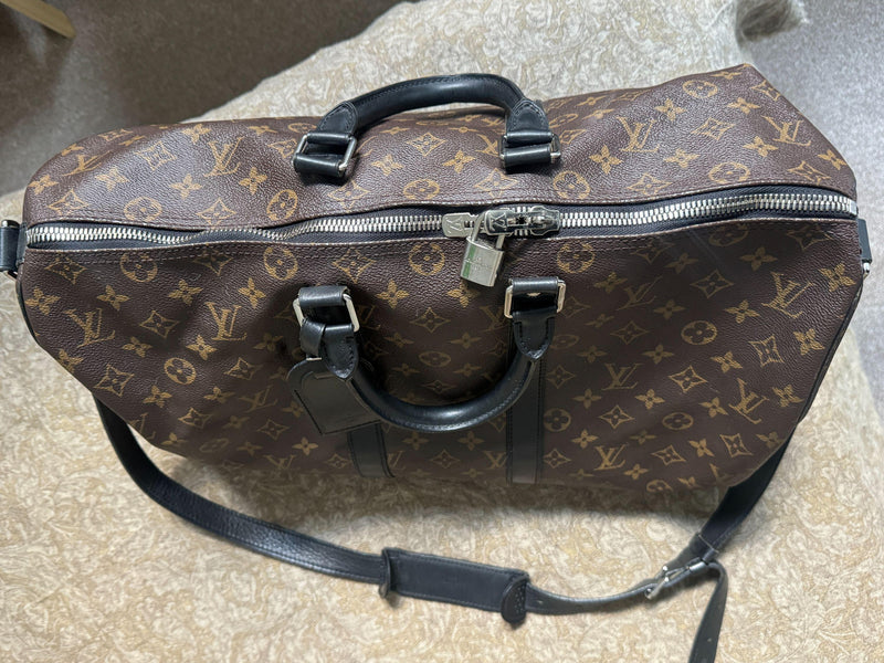 Louis Vuitton Coated Canvas Keepall Bandouliere 45