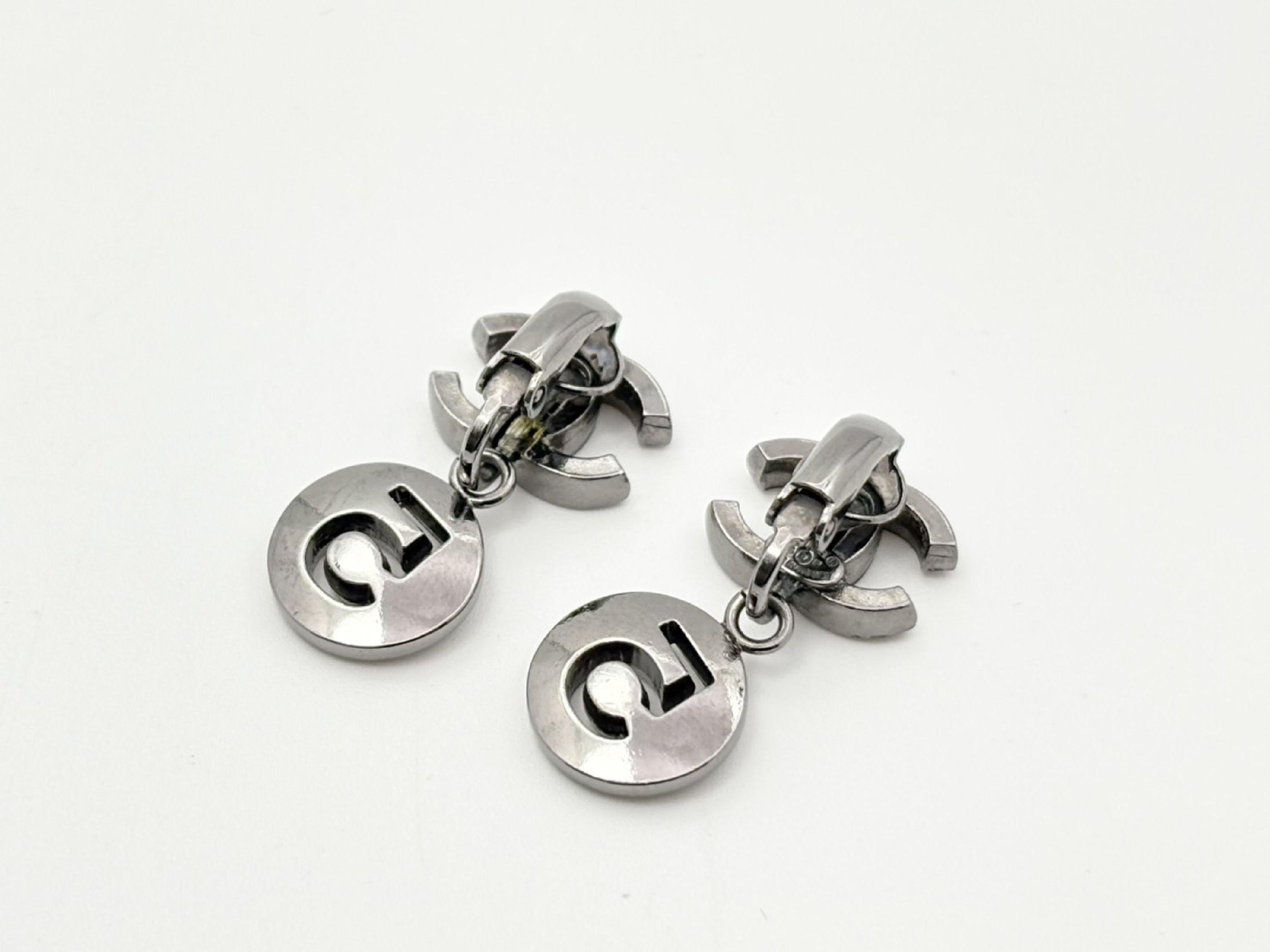 Chanel Number 5 Logo Earrings