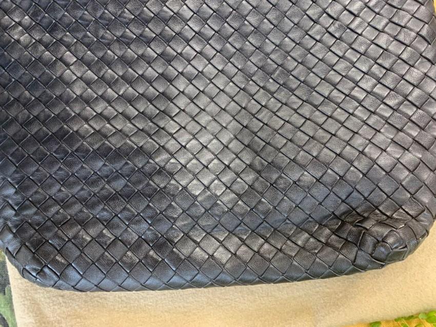 Bottega Veneta Blue Intrecciato Leather Shoulder Bag