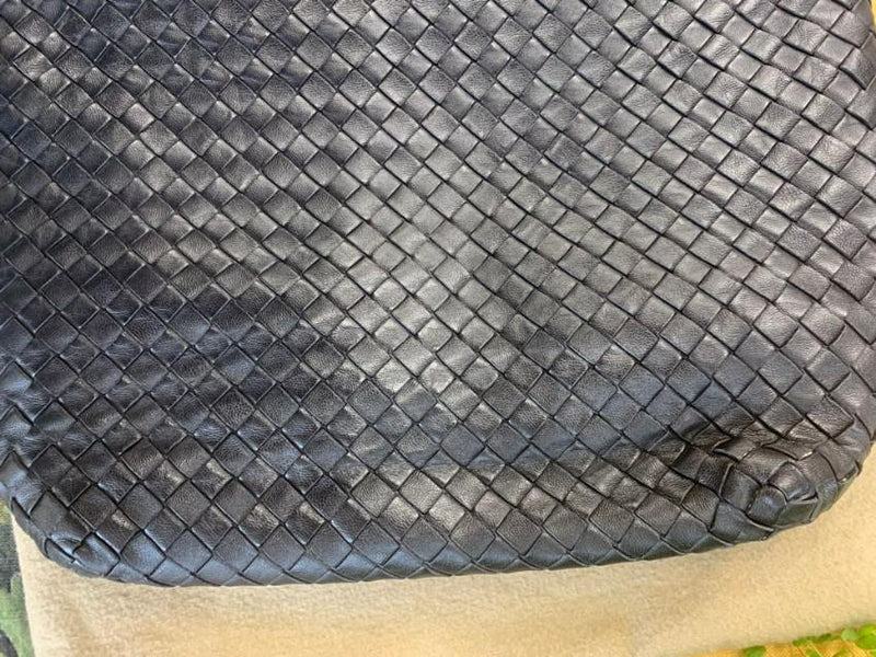 Bottega Veneta Blue Intrecciato Leather Shoulder Bag