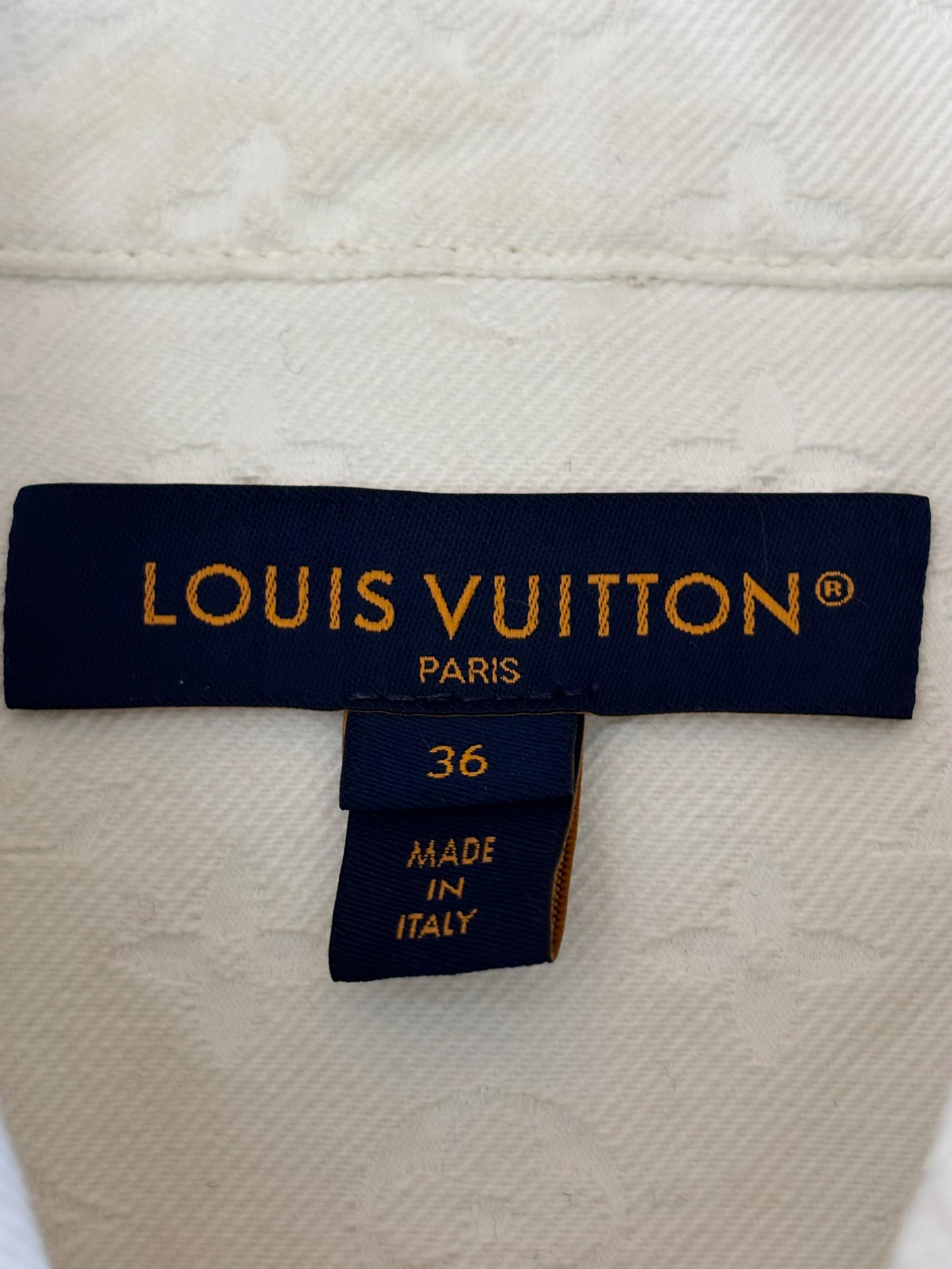 Louis Vuitton White Monogram Sleeveless Denim Jacket