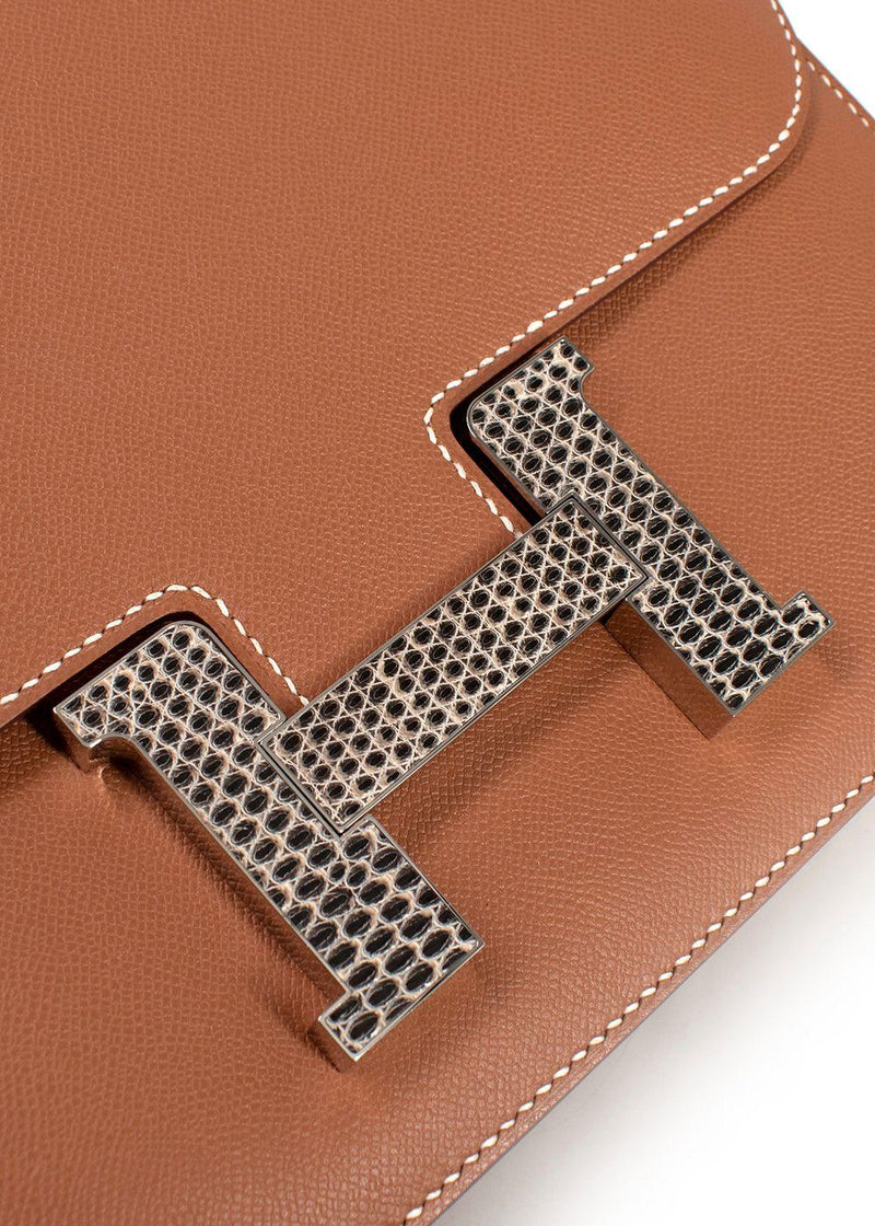 Hermès Constance 24 in Gold Madame Leather with Palladium Lizard Hardware