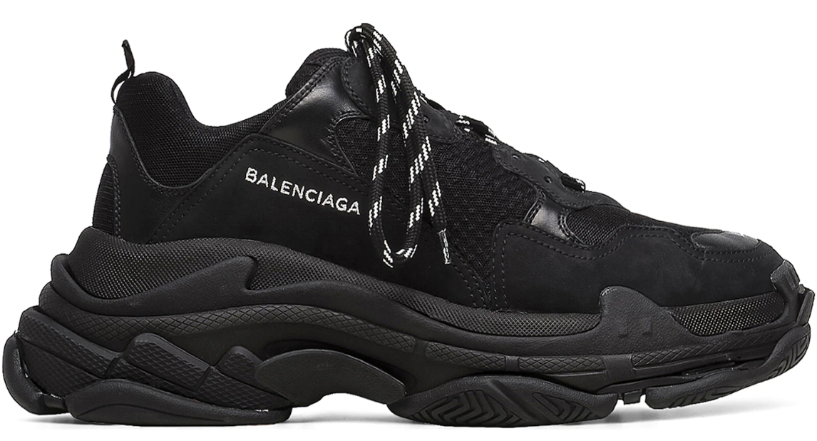 Black Triple S Chunky Sneakers