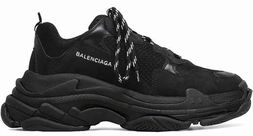 Black Triple S Chunky Sneakers