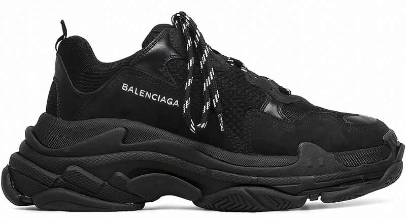 Black Triple S Chunky Sneakers