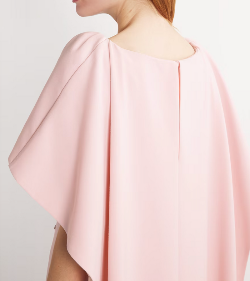 Huishan Zhang Crystal-Embellished Emory Cape Gown