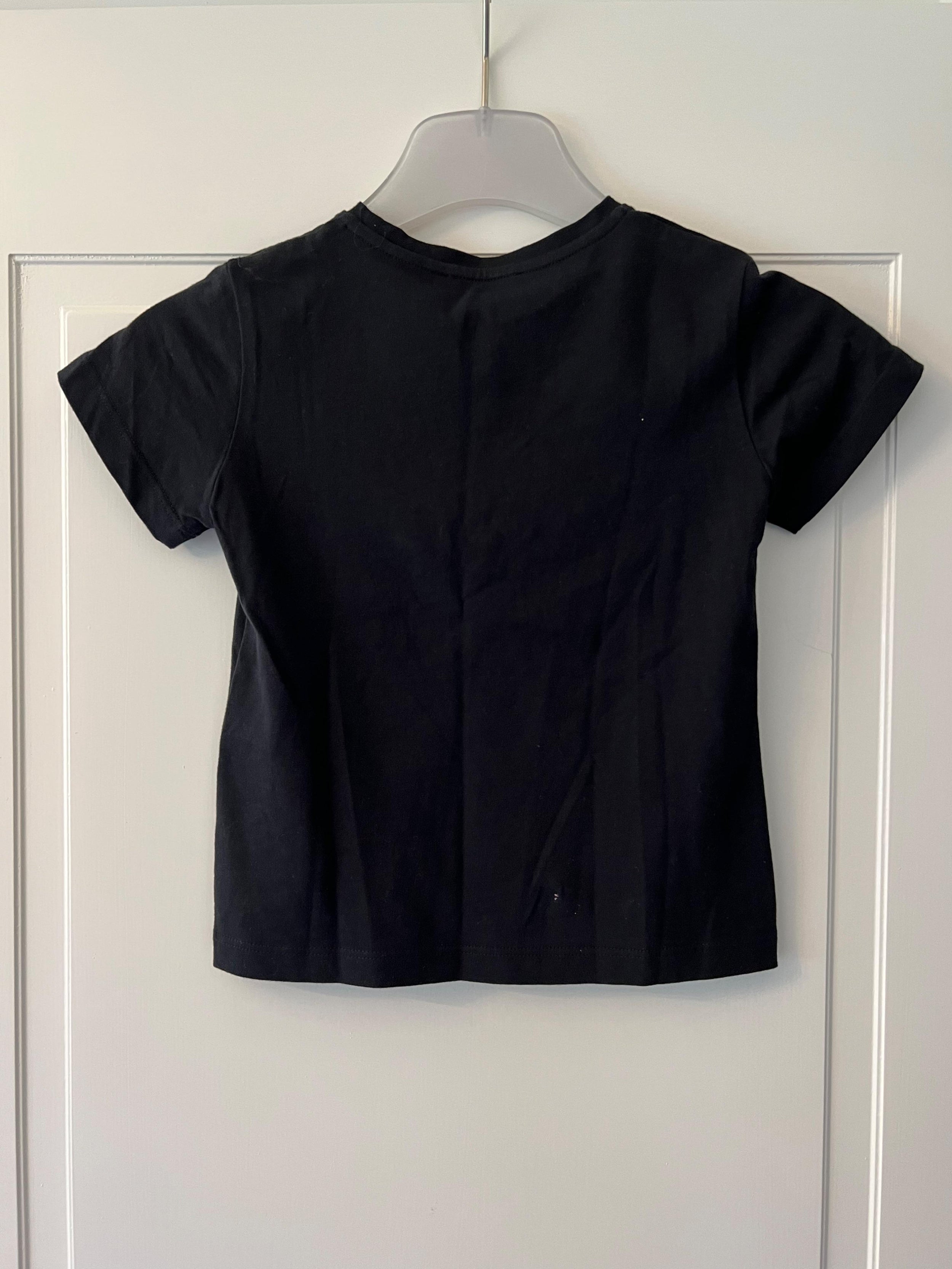 Kids 5Y Black & Pink Logo Top