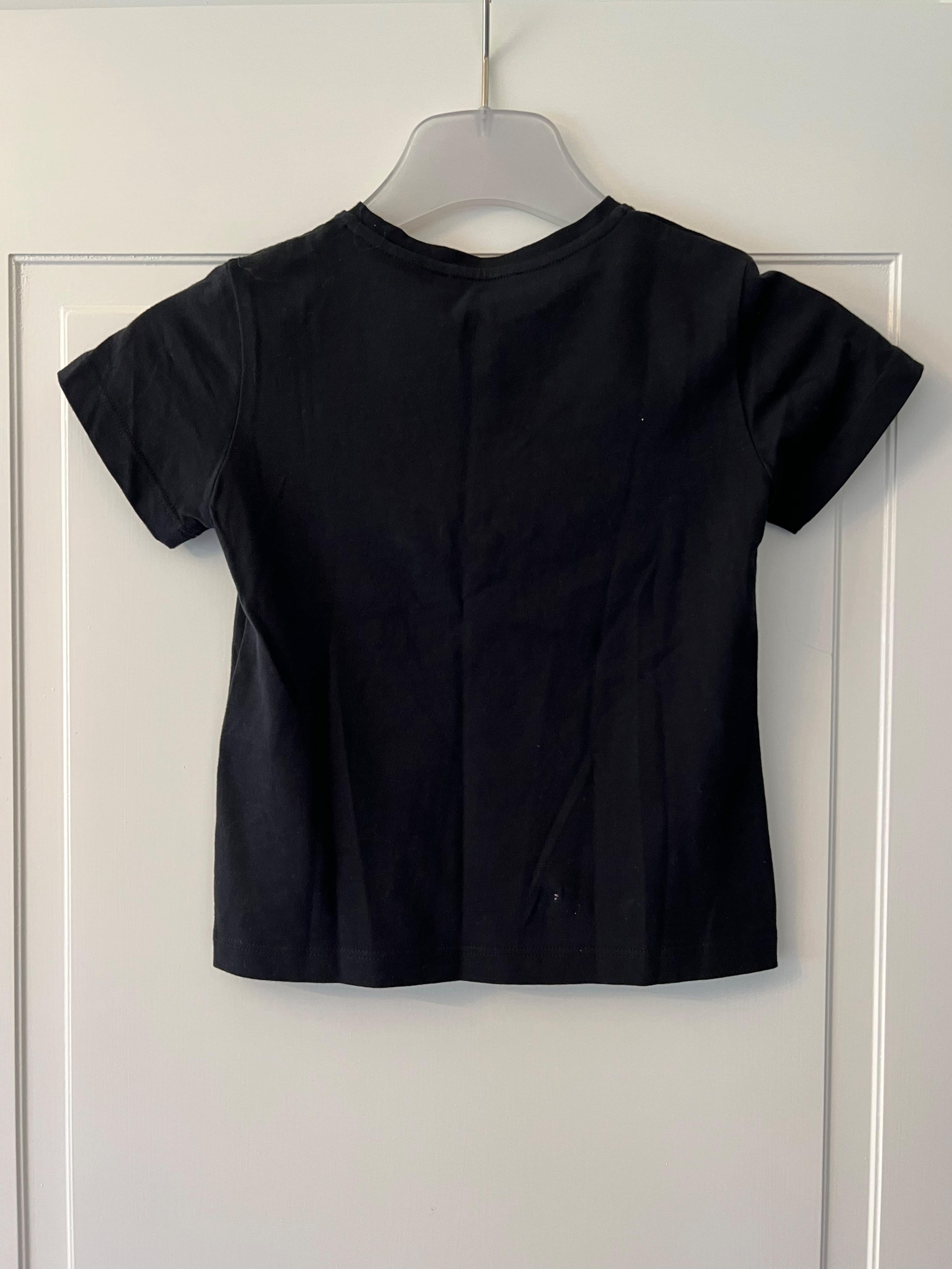 Kids 5Y Black & Pink Logo Top