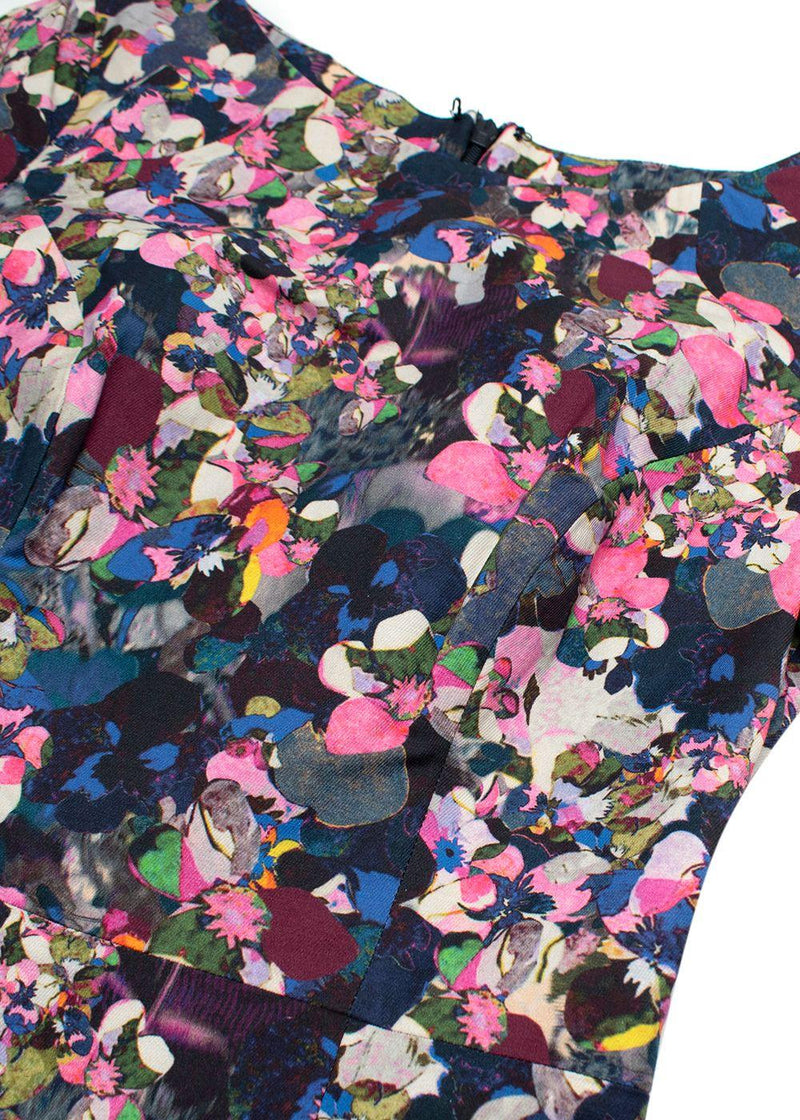 Erdem Floral Print Short-Sleeve Sheath Dress