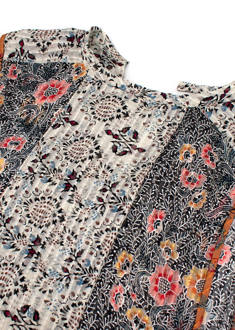 Isabel Marant Silk Floral Print Sleeveless Blouse