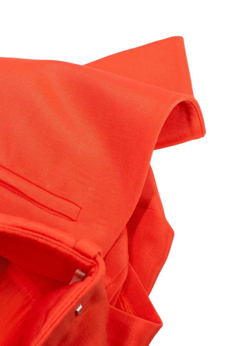 Orange Wool  Asymmetric Skort