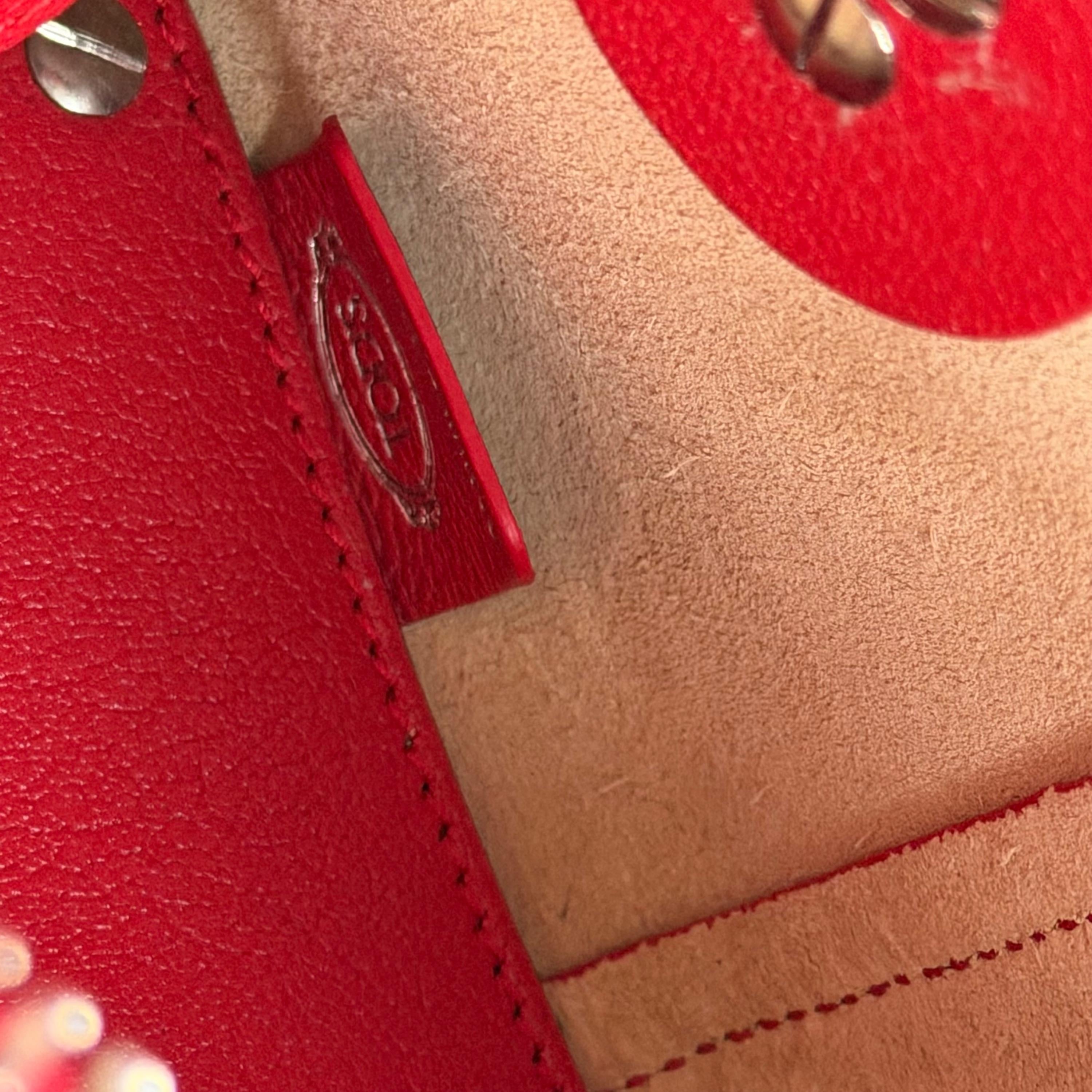 Tod's Red Calfskin Leather Bag