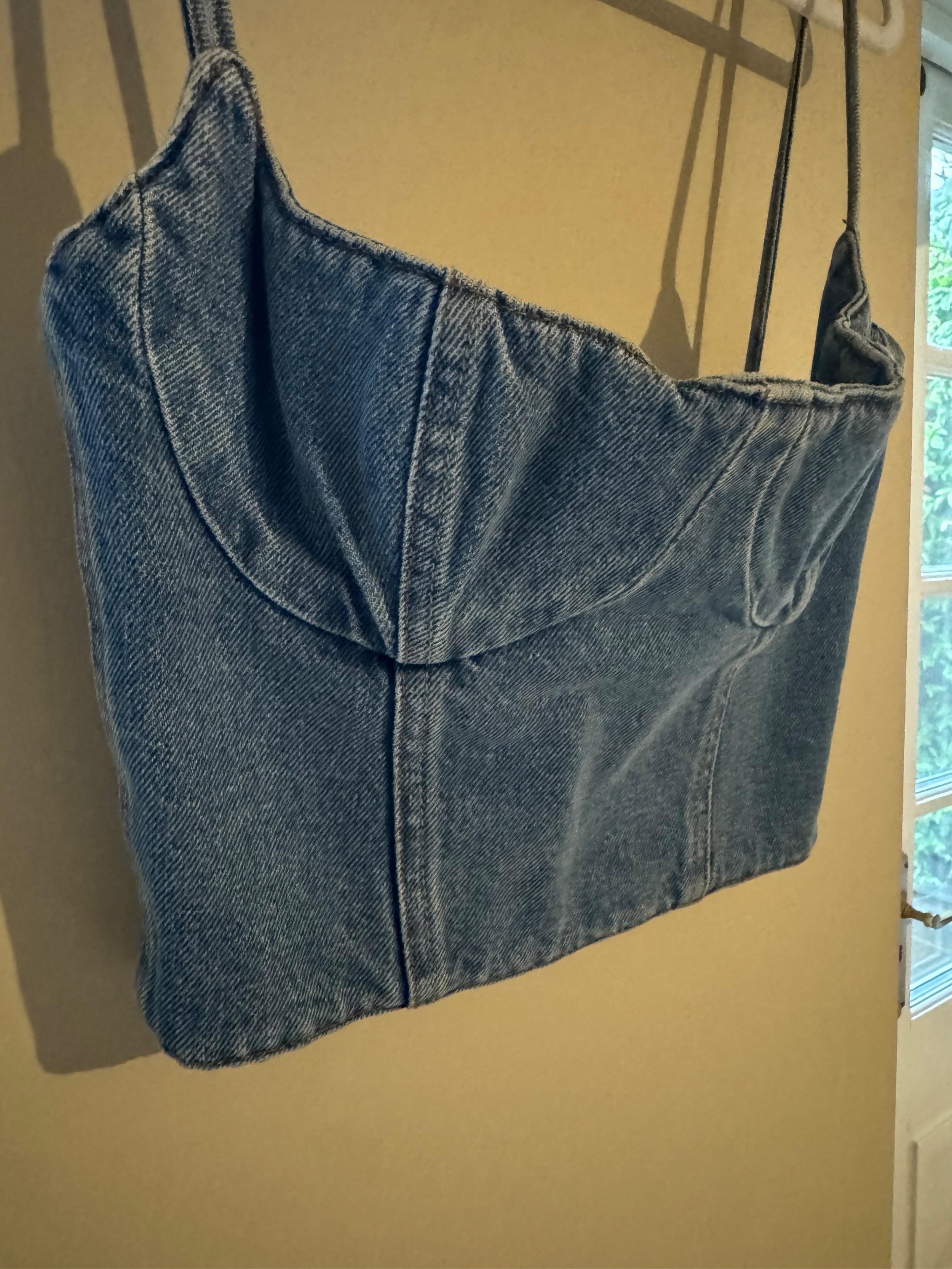 Magda Butrym Denim Corset Top