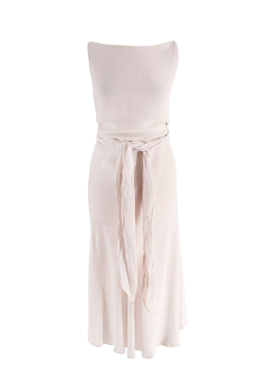 Lawrence Steele Pale Pink Backless Dress