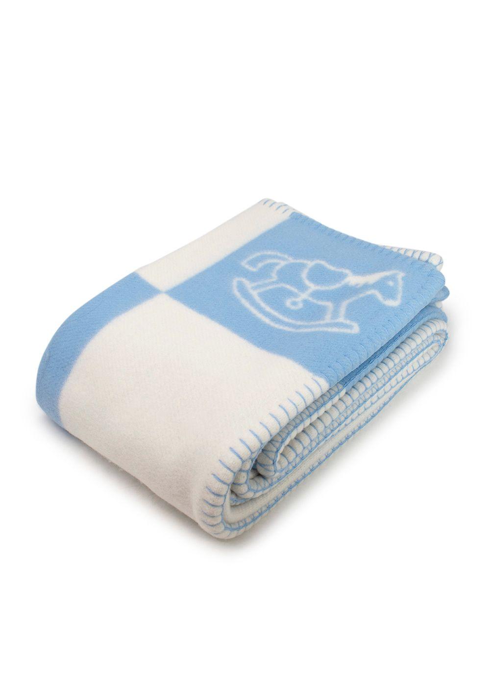 Hermes Blue Avalon Baby Blanket