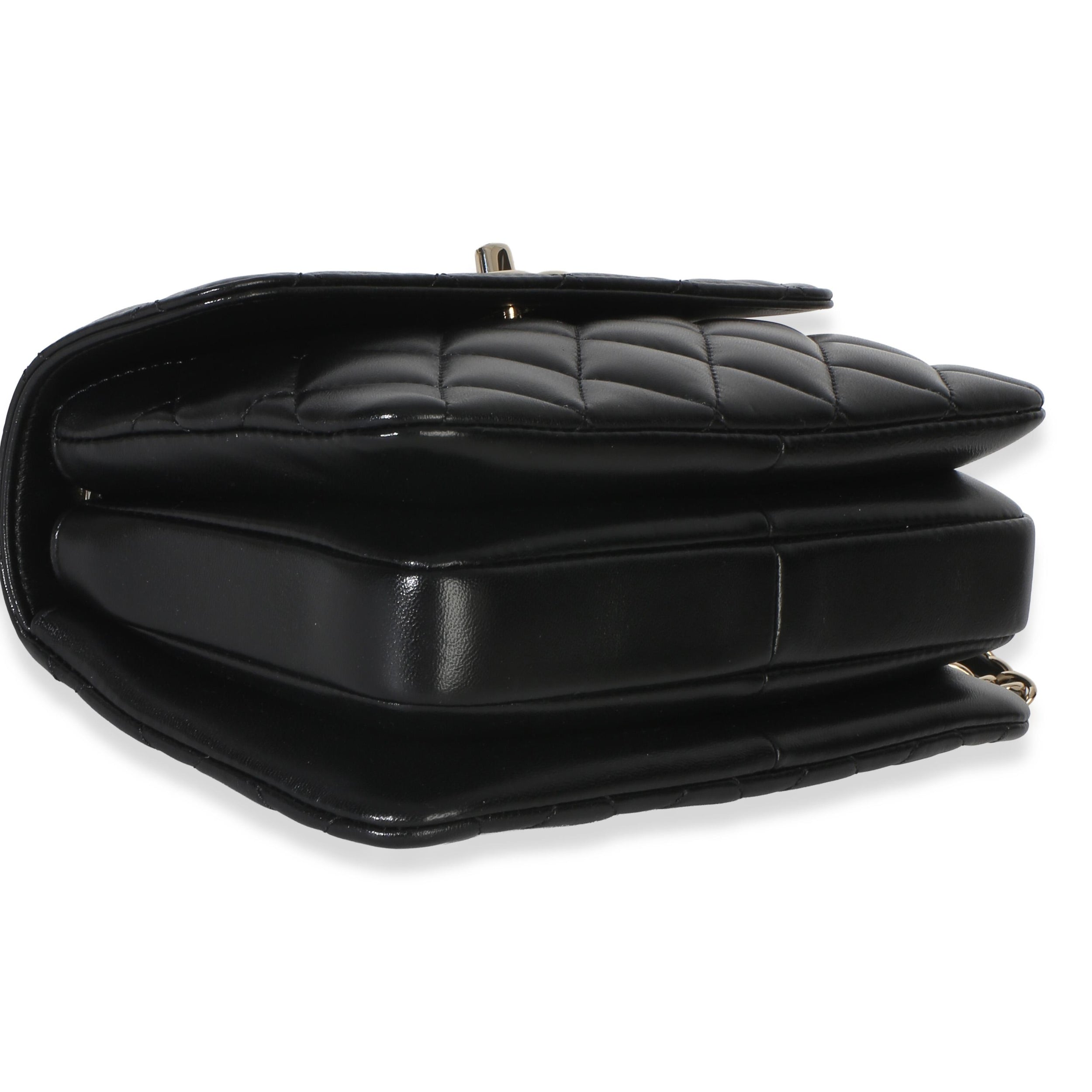 Chanel Black Quilted Lambskin Mini Trendy CC Top Handle