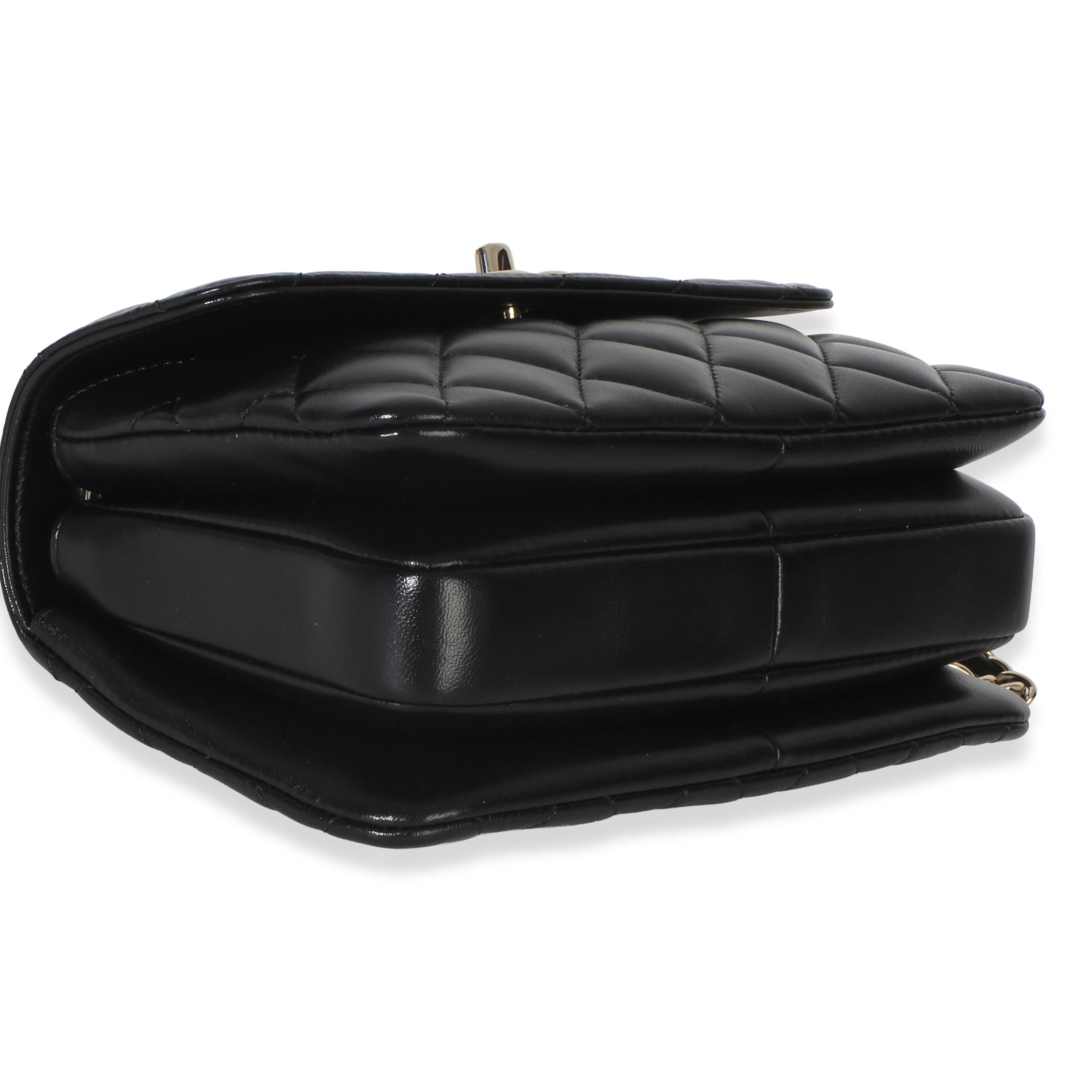 Chanel Black Quilted Lambskin Mini Trendy CC Top Handle