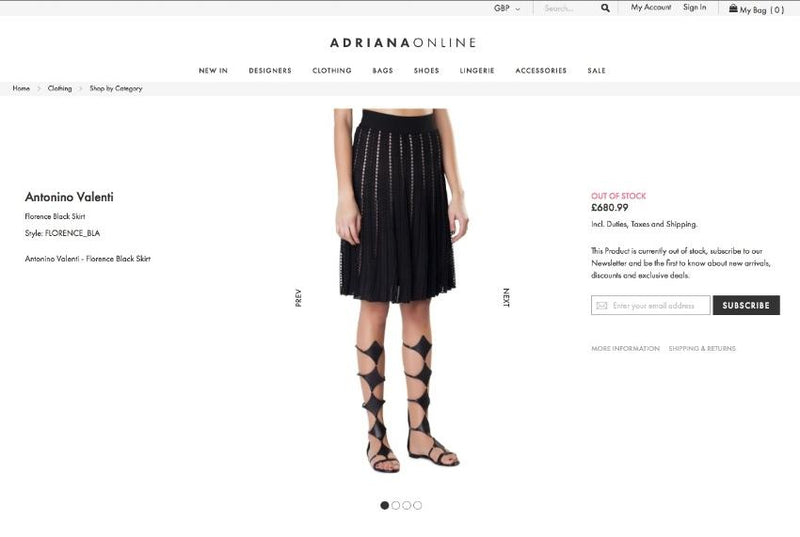 Antonino Valenti Florence Black Skirt