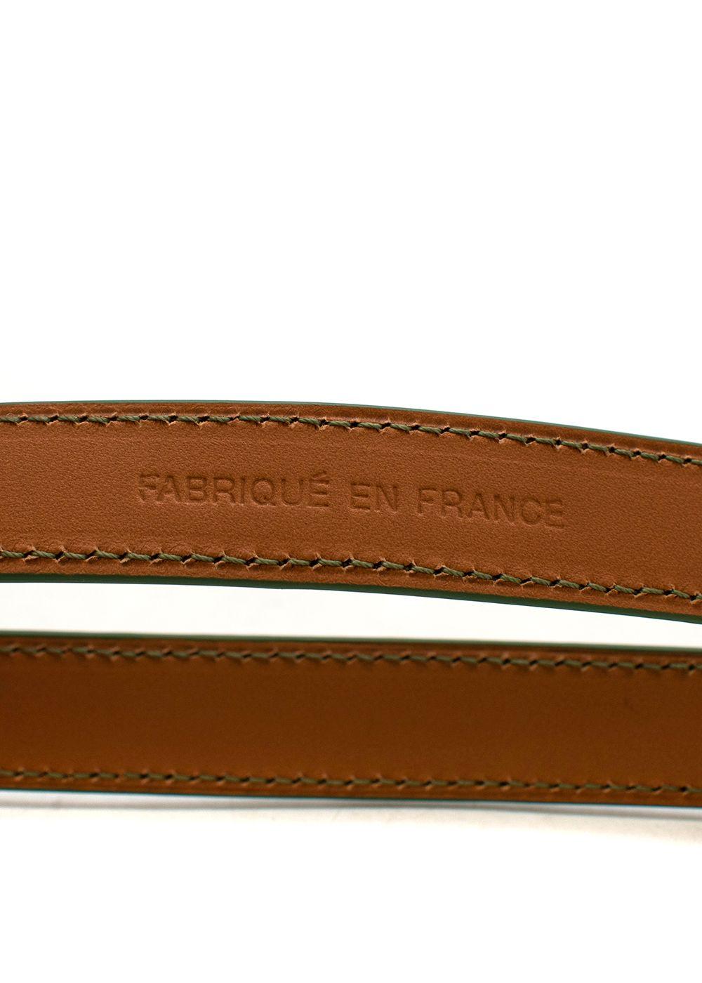 Green Crocodile Waist Belt - Size 75