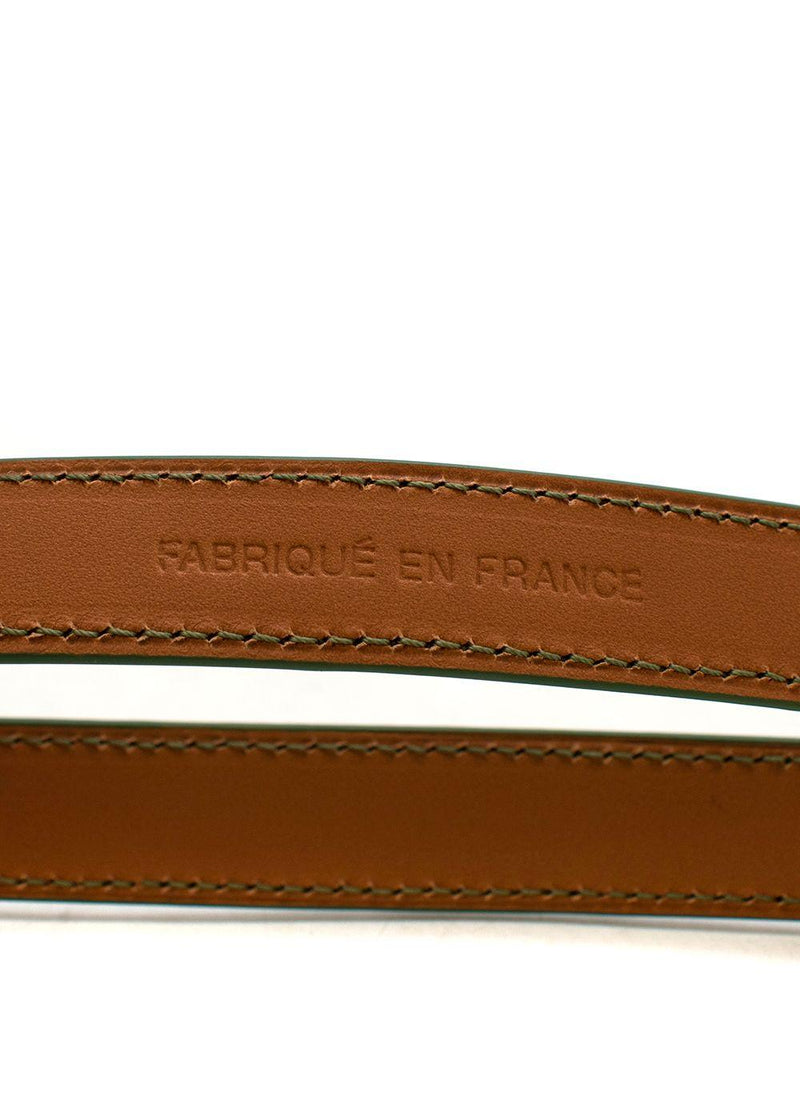 Green Crocodile Waist Belt - Size 75