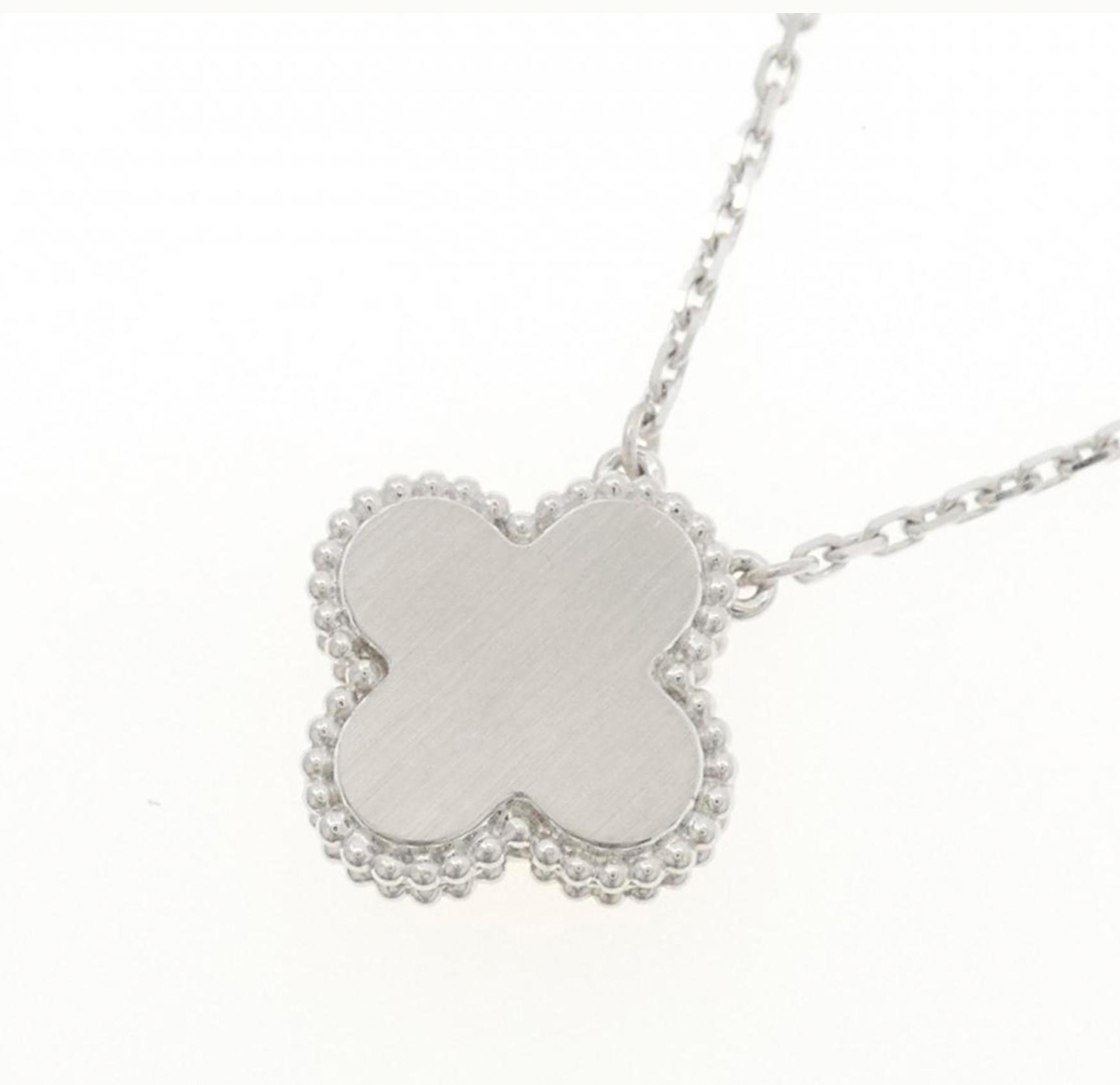 Van Cleef & Arpels White Gold Vintage Alhambra Necklace