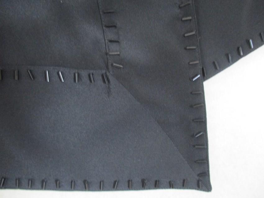 Donna Karan Black 100% Silk Tunic Long Top Made in Italy