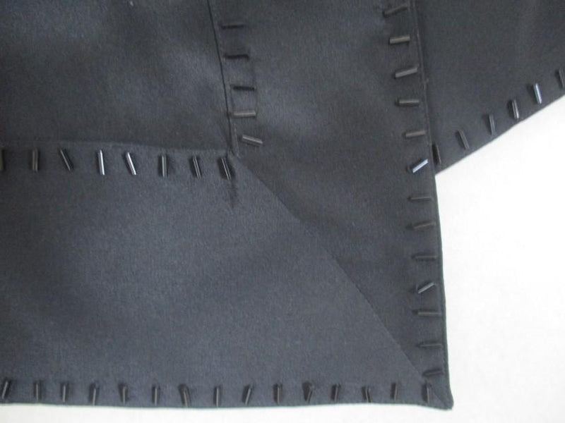 Donna Karan Black 100% Silk Tunic Long Top Made in Italy