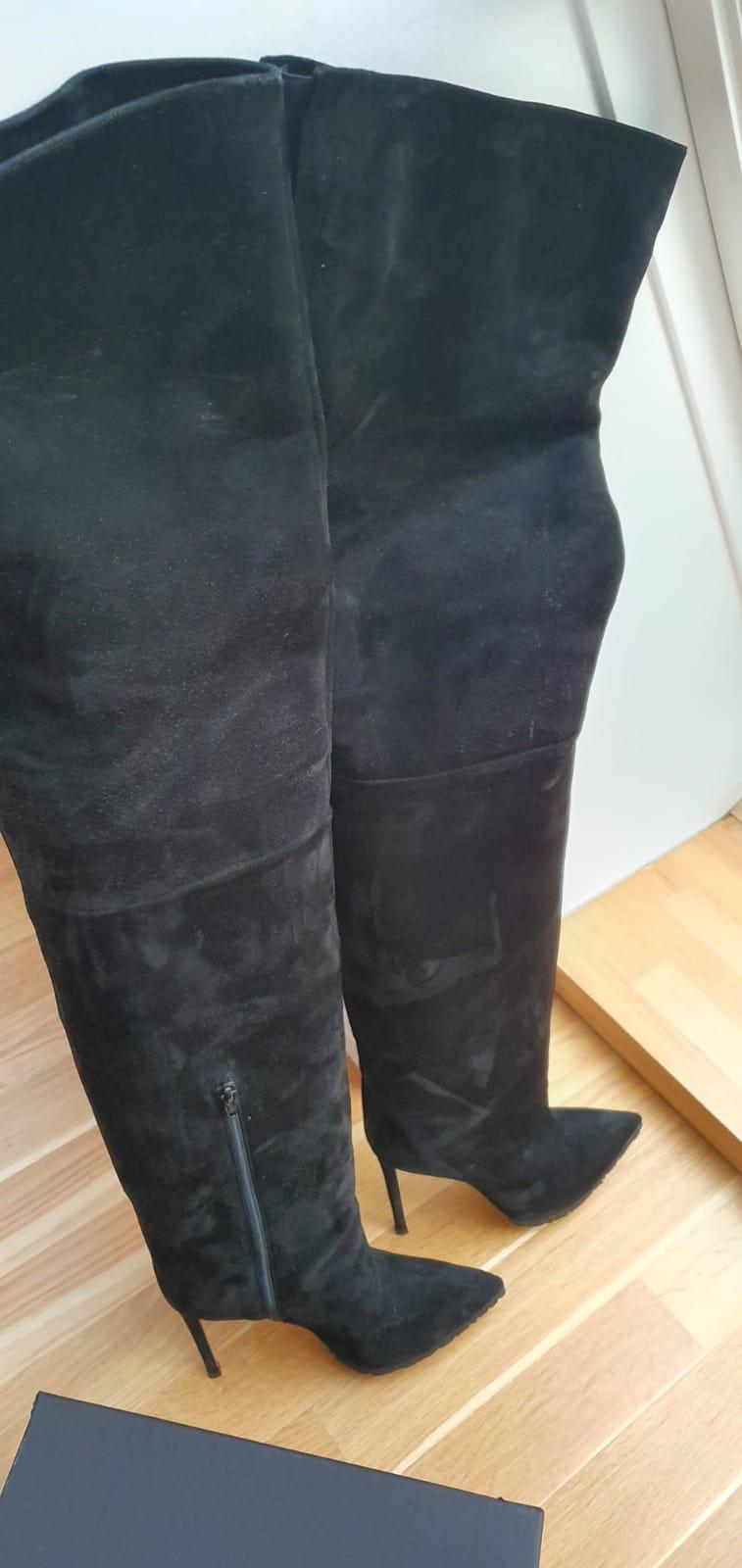 Alexandre Vauthier Black Suede Alex Boots