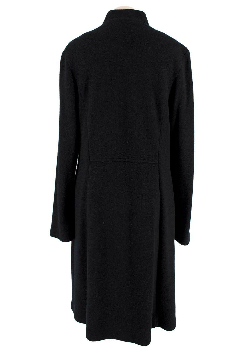 Battistoni Black Cashmere Long Coat