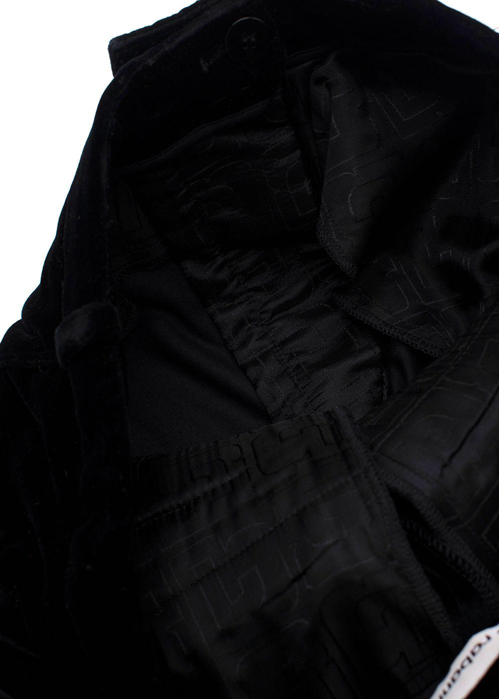Paco Rabanne Black Velvet Straight Leg Trousers