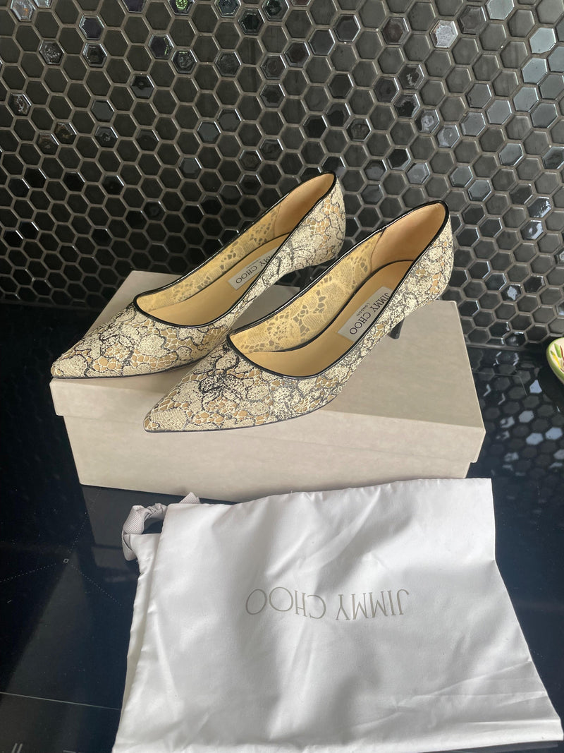Jimmy Choo Lace Agnes Pumps