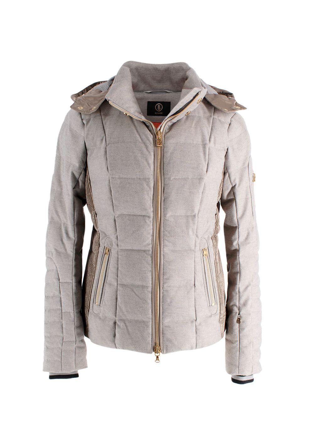 Bogner Grey Zip Uma-D Down Puffer Jacket