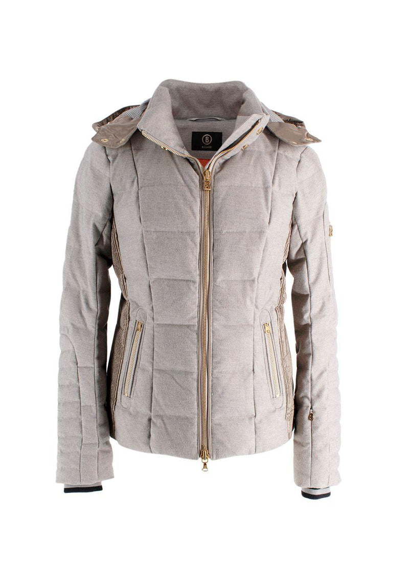 Bogner Grey Zip Uma-D Down Puffer Jacket
