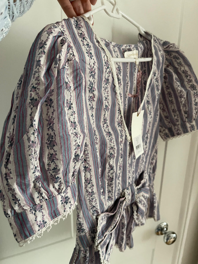 Blue floral Rikki blouse