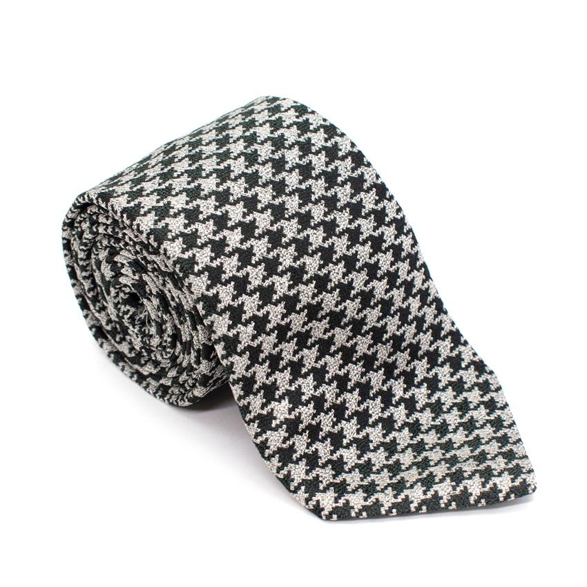 Hickey Freeman & Grey Houndstooth Tie
