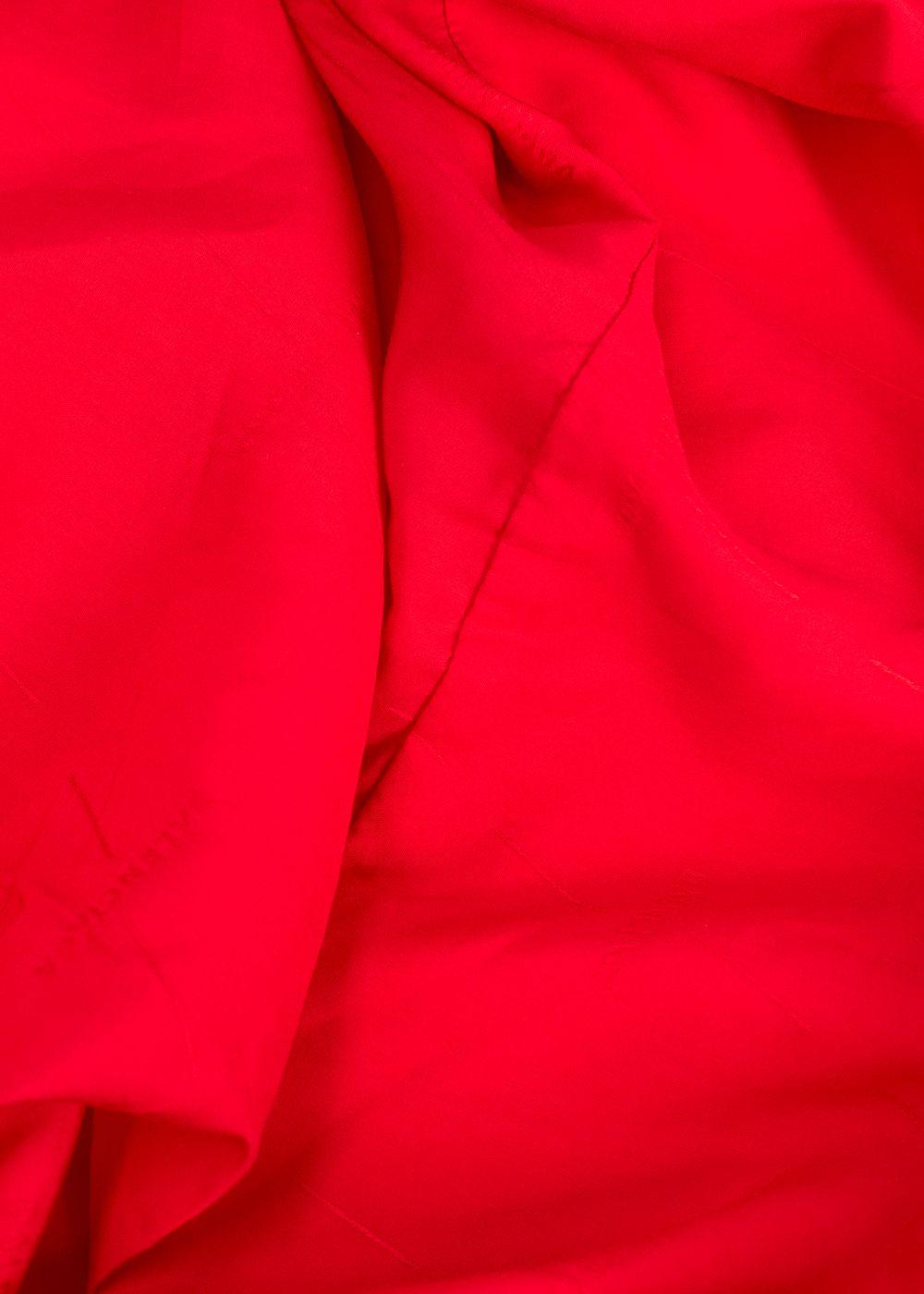 Balenciaga Red  Jacquard Oversized Silk Shirt