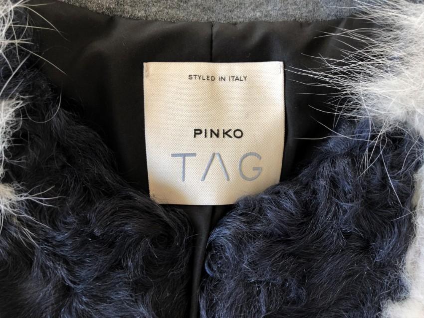 Pinko patchwork fur vest