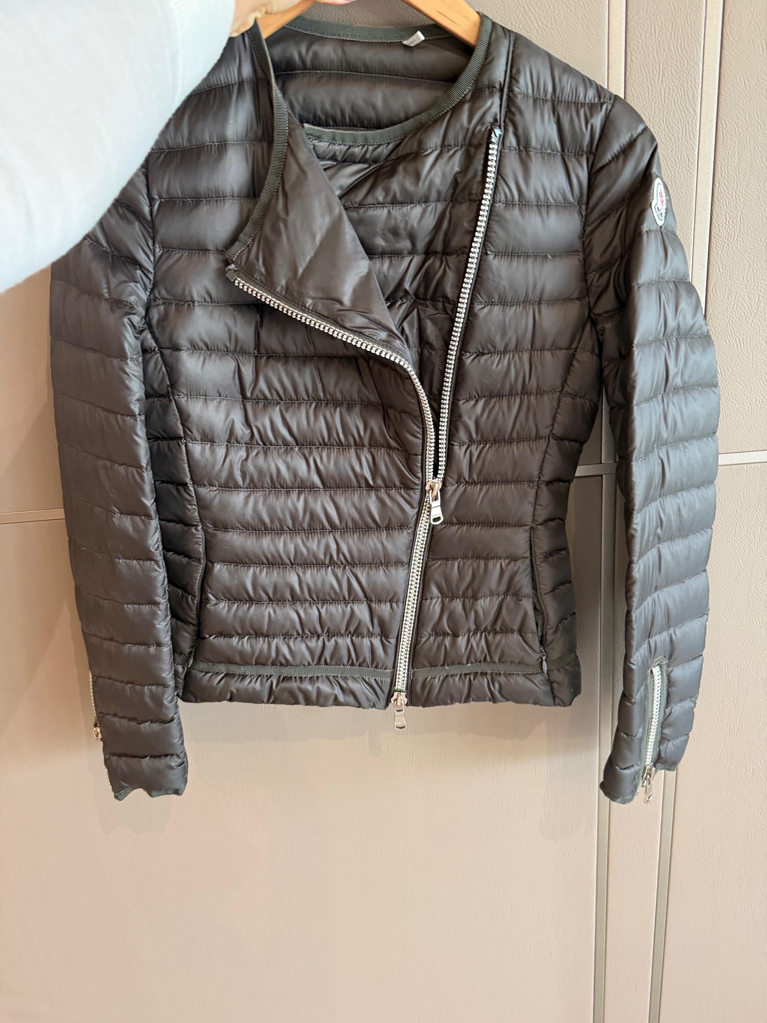 Moncler Lightweight Quilted Military Green jacket