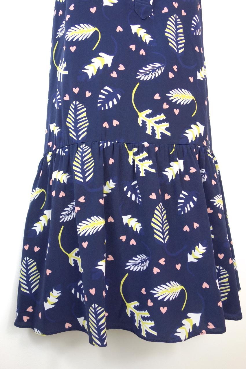 Chianti and Parker printed blue silk satin dress