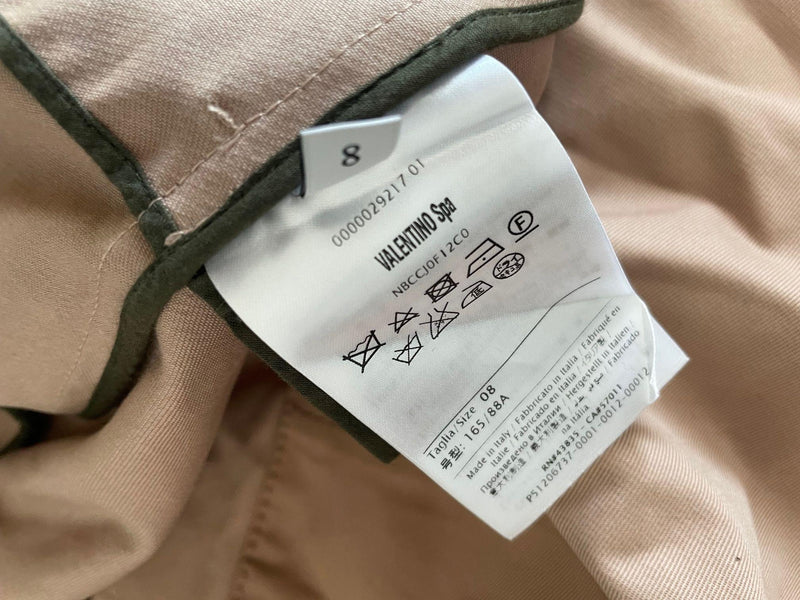 Pale pink cotton twill embellished jacket