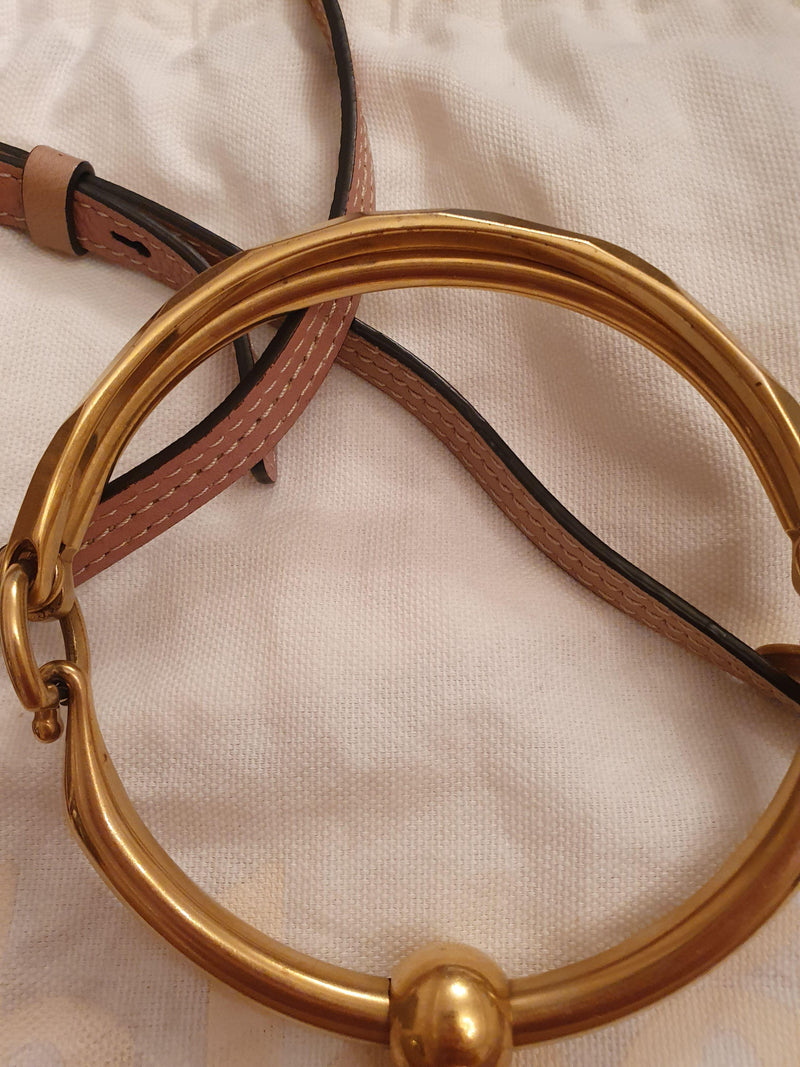 Nude-Pink Leather Nile Minaudiere