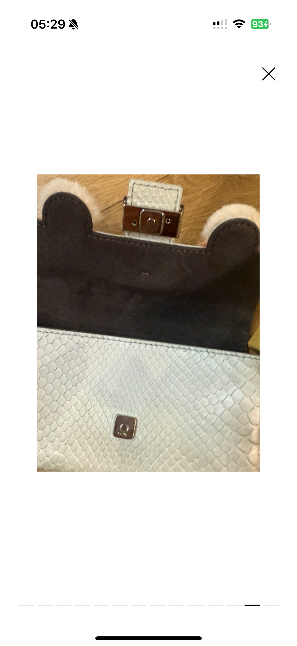 Fendi Python Micro Baguette Bag