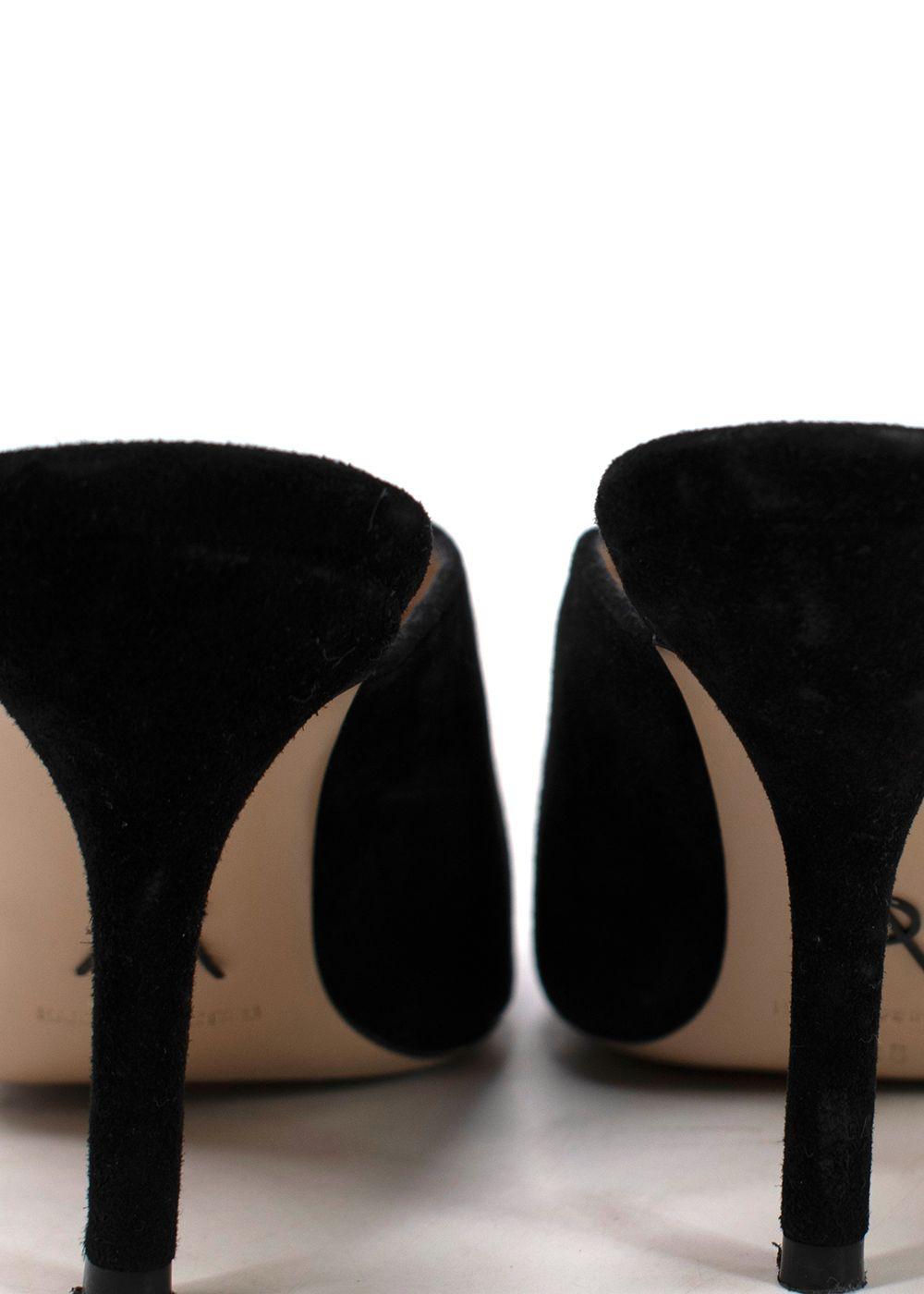 Paul Andrew Black Certosa Suede Mules