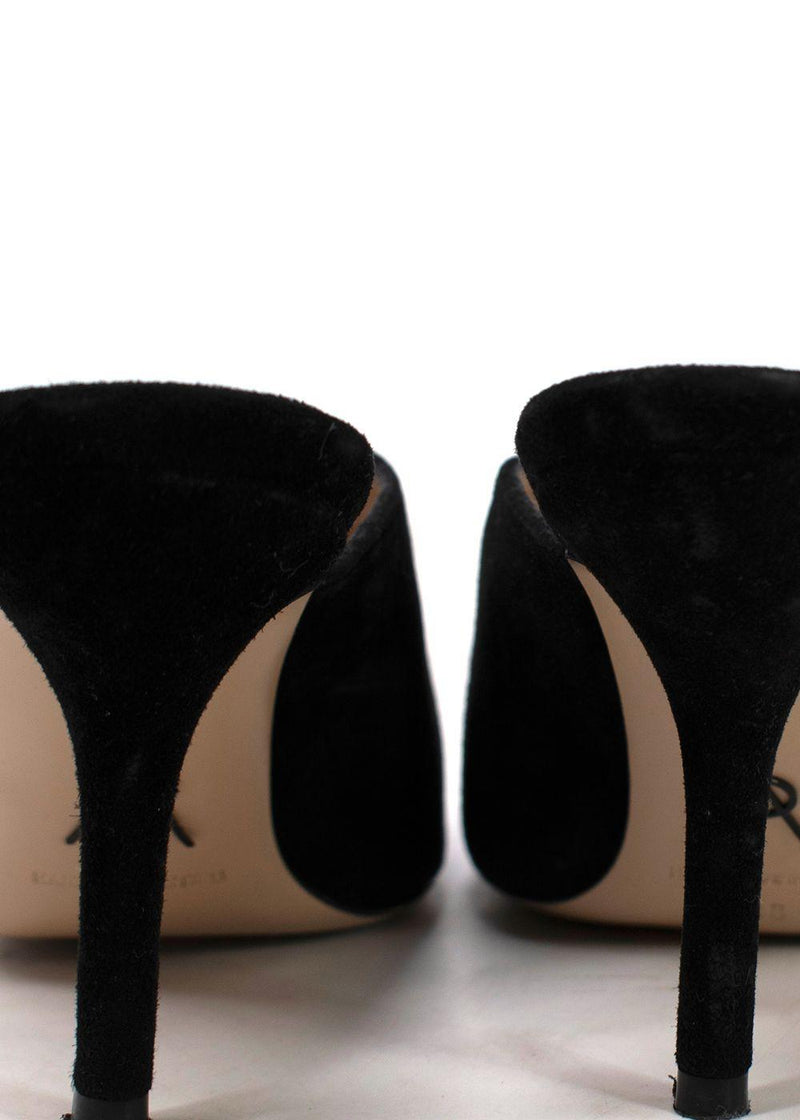 Paul Andrew Black Certosa Suede Mules