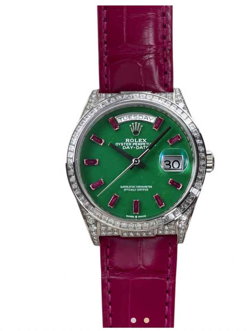 Rolex Pink Oyster Perpetual Day-Date 36mm Watch