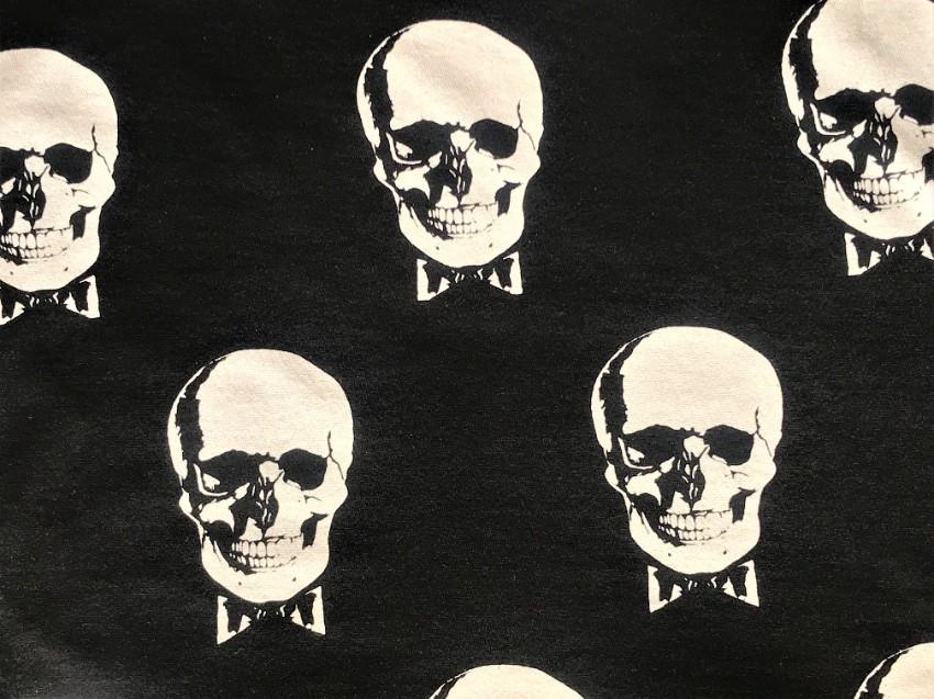 Saint Laurent Black & White Skull Print T-Shirt
