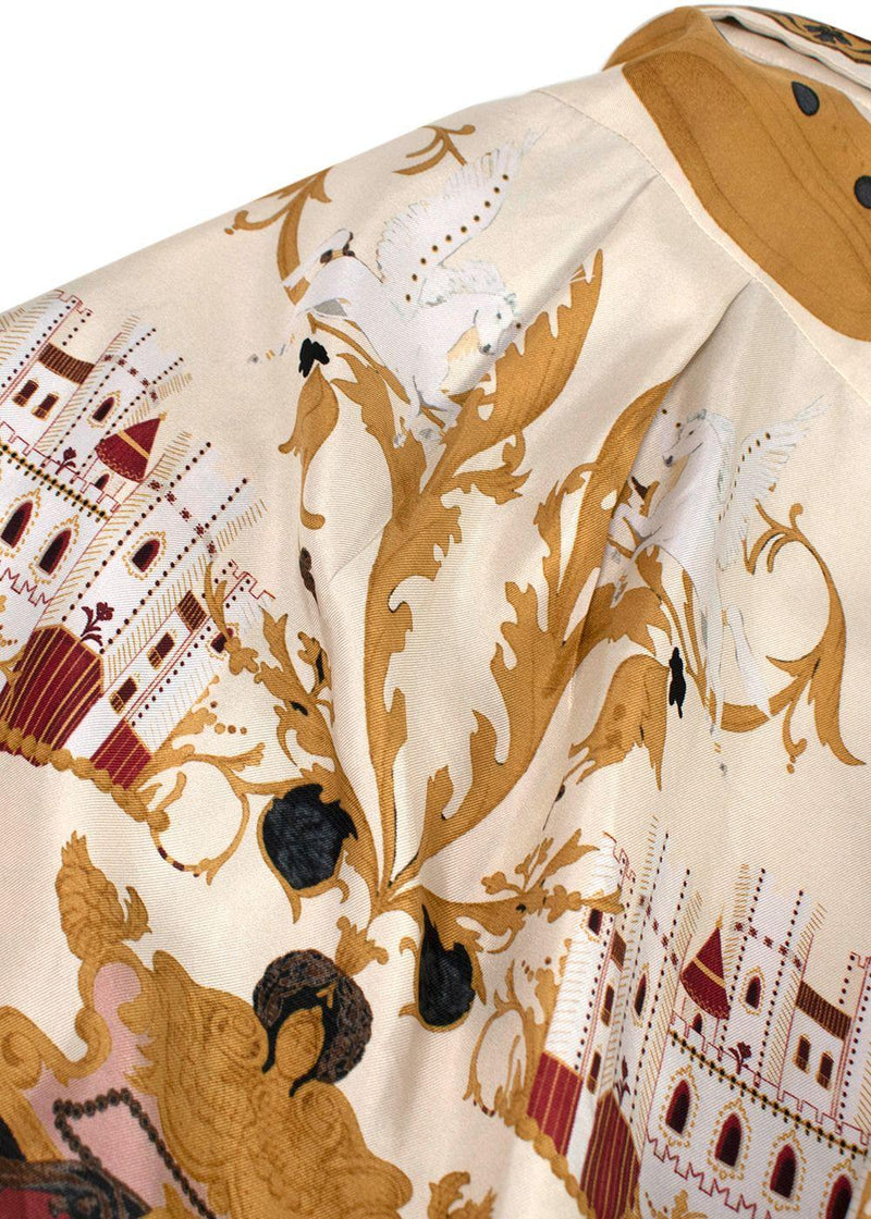 Etro Ivory Printed Silk Shirt