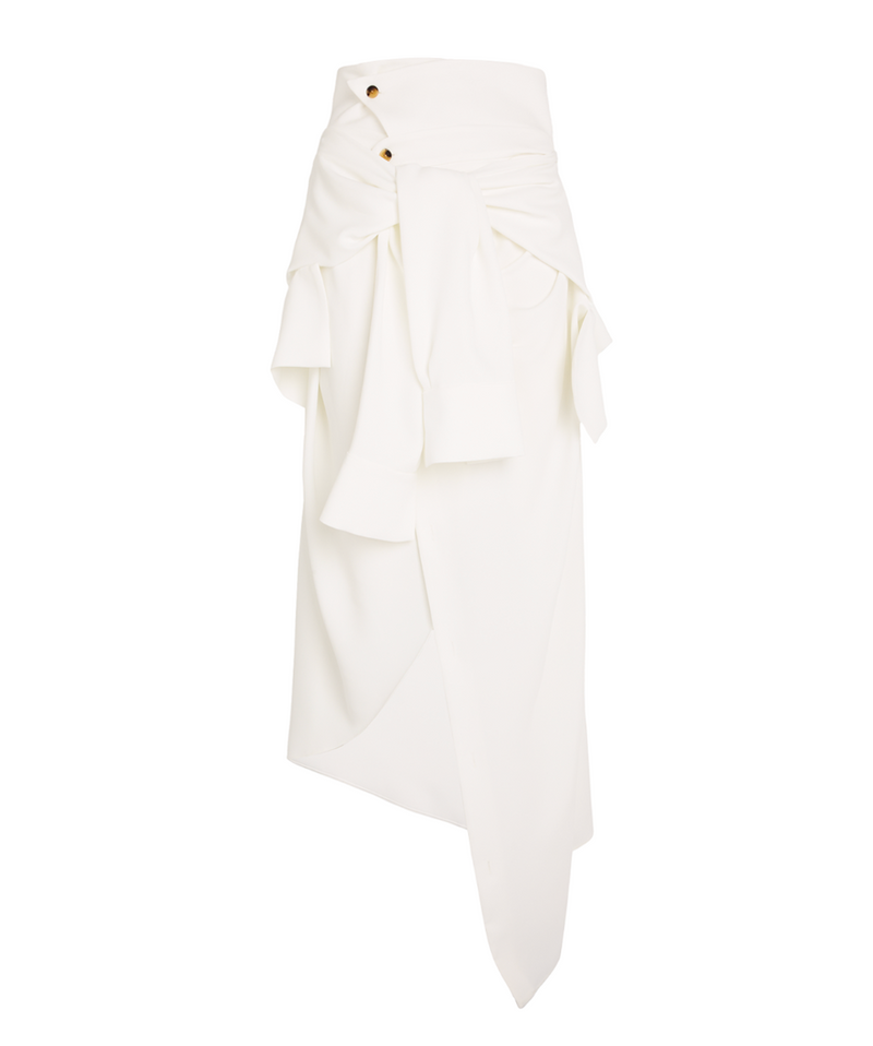 A.W.A.K.E. Mode Deconstructed Sleeve Belt Skirt